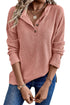 Rib Textured Henley Knit Top